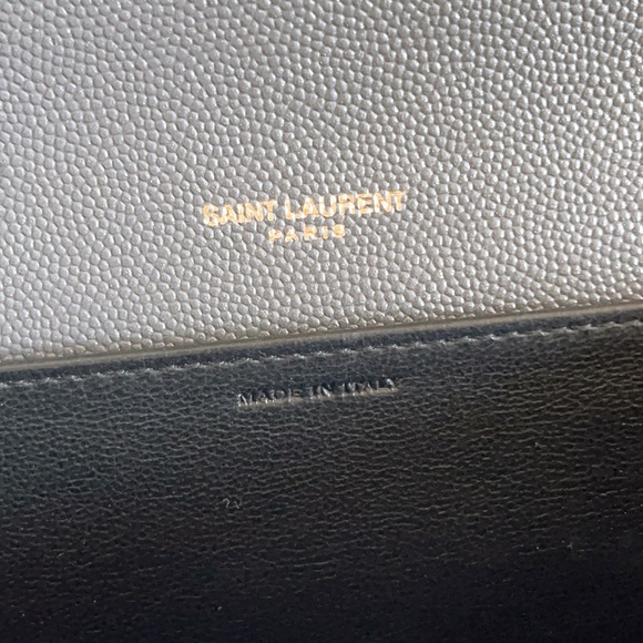 Saint Laurent Uptown Chain Wallet in Grain De Poudre Embossed Leather - Picture 10 of 16